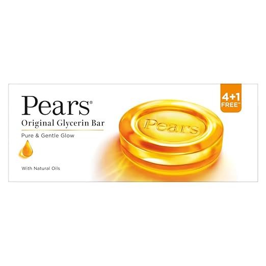 Pears Soap Bar-1 pc/Packet ( 125gms ) -Pure & Gentle Glycerin Bathing Soap Bar-